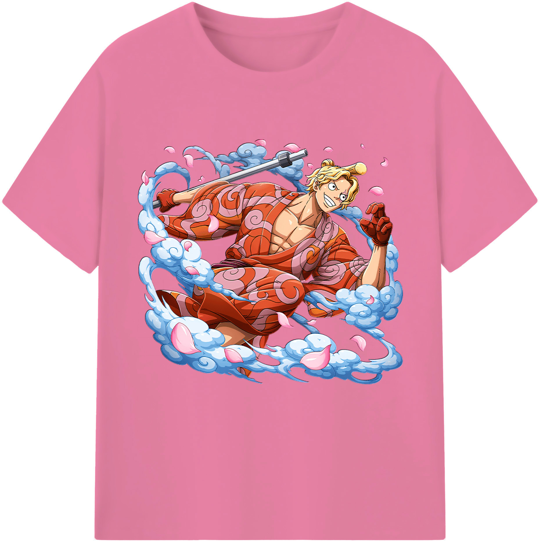 ワンピース サンジ ONE PIECE Sanji 綿100％半袖Tシャツ（フロントプリント）